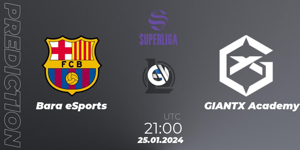 Prognose für das Spiel Barça eSports VS GIANTX Academy. 25.01.2024 at 21:00. LoL - Superliga Spring 2024 - Group Stage