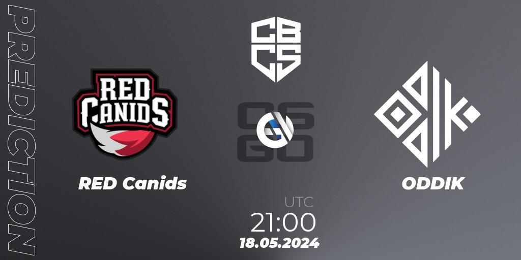 Prognose für das Spiel RED Canids VS ODDIK. 18.05.2024 at 21:00. Counter-Strike (CS2) - CBCS Season 4
