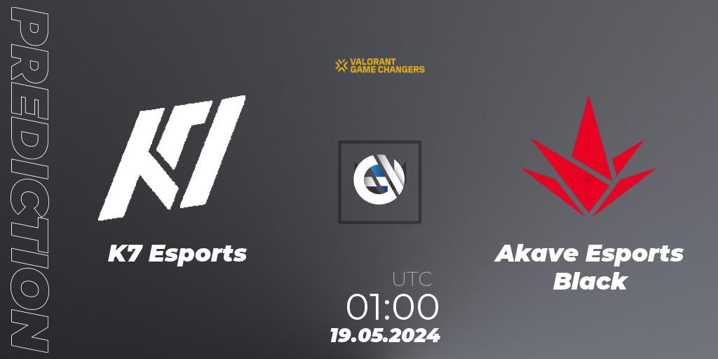 Prognose für das Spiel K7 Esports VS Akave Esports Black. 19.05.2024 at 01:15. VALORANT - VCT 2024: Game Changers LAN - Opening