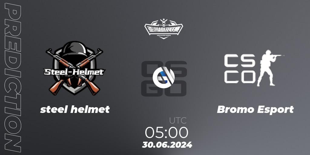 Prognose für das Spiel steel helmet VS Bromo Esport. 30.06.2024 at 05:00. Counter-Strike (CS2) - Asian Super League Season 4: Preliminary Stage