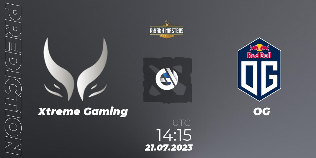 Prognose für das Spiel Xtreme Gaming VS OG. 21.07.2023 at 14:15. Dota 2 - Riyadh Masters 2023 - Group Stage