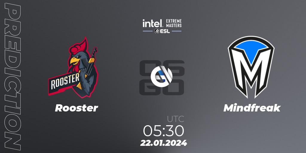 Prognose für das Spiel Rooster VS Mindfreak. 22.01.24. CS2 (CS:GO) - Intel Extreme Masters China 2024: Oceanic Closed Qualifier