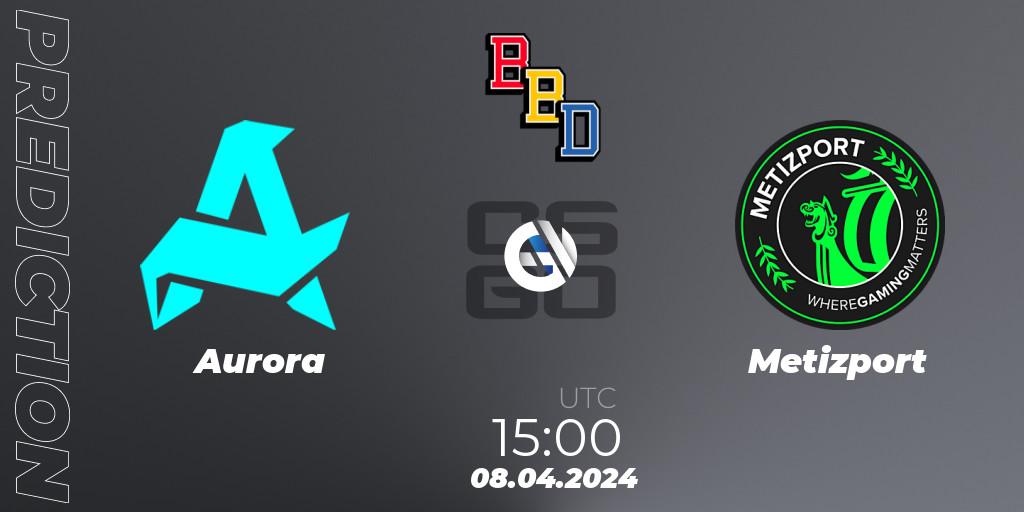Prognose für das Spiel Aurora VS Metizport. 08.04.24. CS2 (CS:GO) - BetBoom Dacha Belgrade 2024: European Qualifier