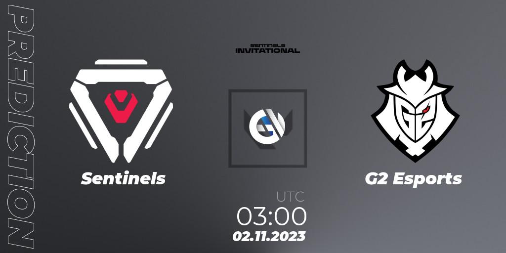 Prognose für das Spiel Sentinels VS G2 Esports. 02.11.23. VALORANT - Sentinels Invitational