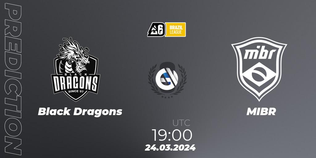 Prognose für das Spiel Black Dragons VS MIBR. 24.03.24. Rainbow Six - Brazil League 2024 - Stage 1