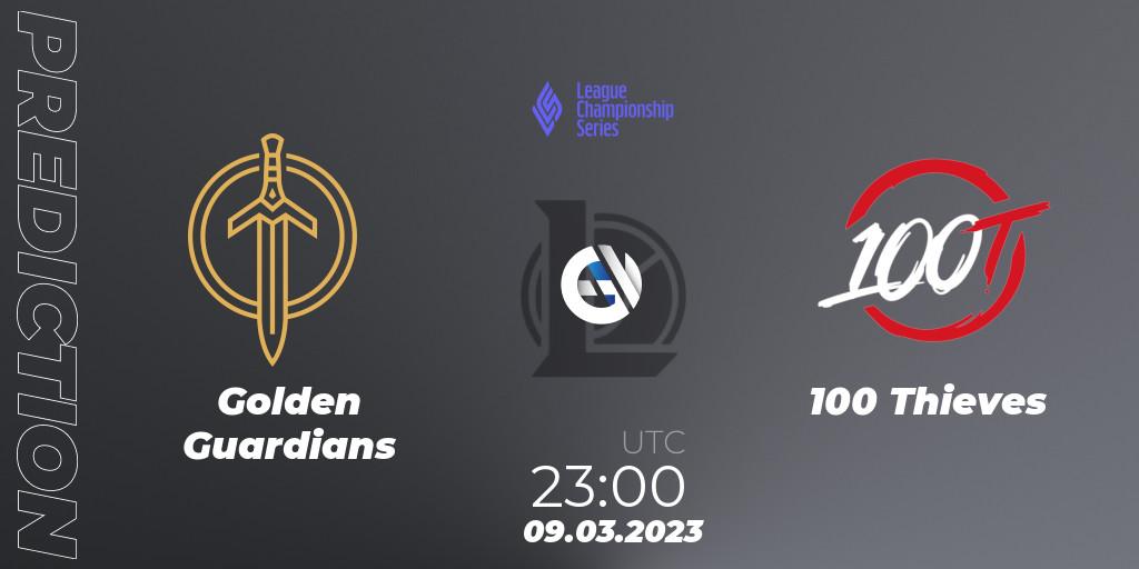 Prognose für das Spiel Golden Guardians VS 100 Thieves. 10.03.23. LoL - LCS Spring 2023 - Group Stage