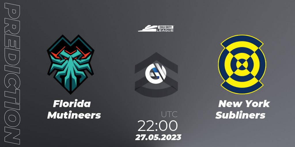 Prognose für das Spiel Florida Mutineers VS New York Subliners. 27.05.2023 at 22:00. Call of Duty - Call of Duty League 2023: Stage 5 Major