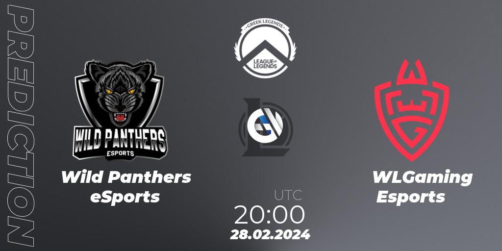Prognose für das Spiel Wild Panthers eSports VS WLGaming Esports. 28.02.2024 at 20:00. LoL - GLL Spring 2024