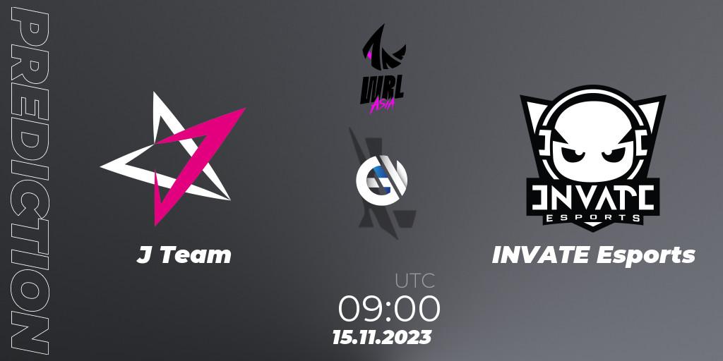 Prognose für das Spiel J Team VS INVATE Esports. 15.11.23. Wild Rift - WRL Asia 2023 - Season 2 - Regular Season