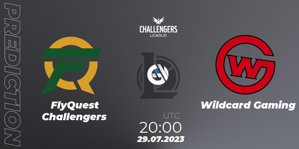 Prognose für das Spiel FlyQuest Challengers VS Wildcard Gaming. 29.07.2023 at 20:00. LoL - North American Challengers League 2023 Summer - Playoffs