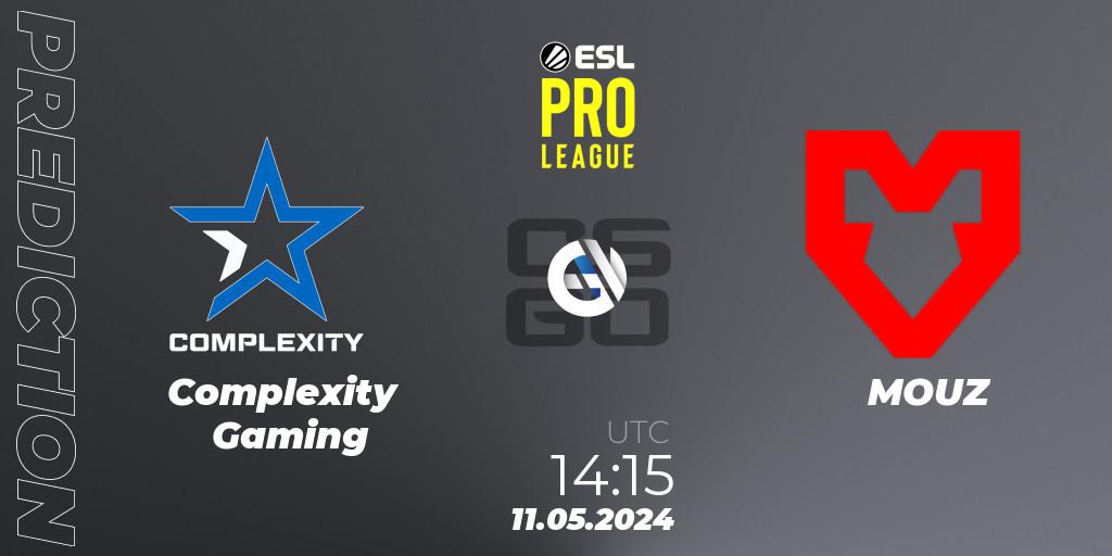 Prognose für das Spiel Complexity Gaming VS MOUZ. 11.05.24. CS2 (CS:GO) - ESL Pro League Season 19