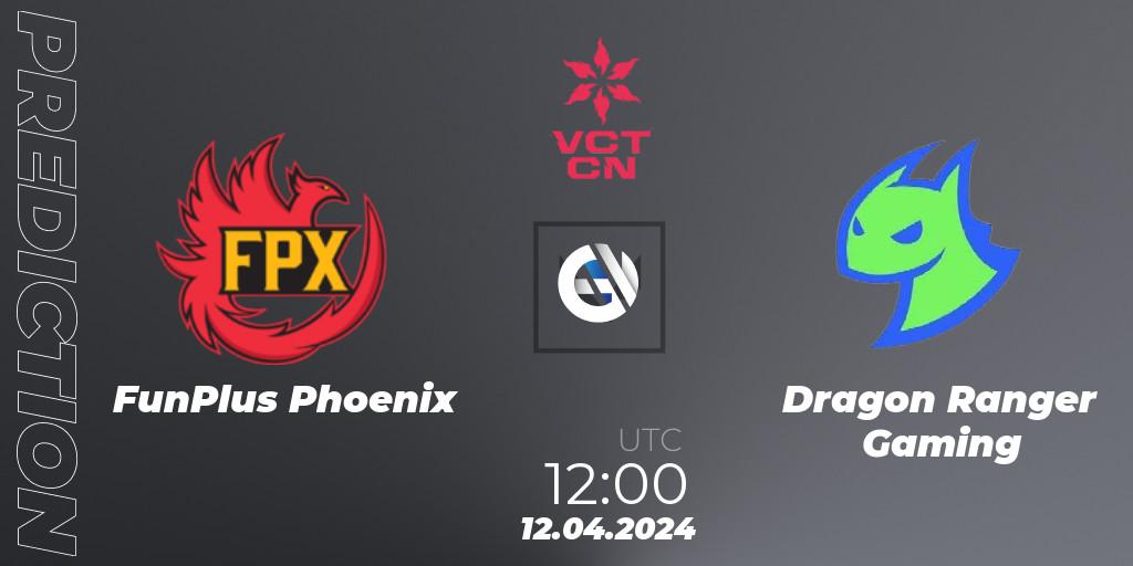 Prognose für das Spiel FunPlus Phoenix VS Dragon Ranger Gaming. 12.04.24. VALORANT - VALORANT Champions Tour China 2024: Stage 1 - Group Stage
