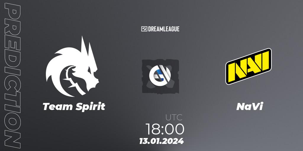 Prognose für das Spiel Team Spirit VS NaVi. 13.01.24. Dota 2 - DreamLeague Season 22: Eastern Europe Closed Qualifier