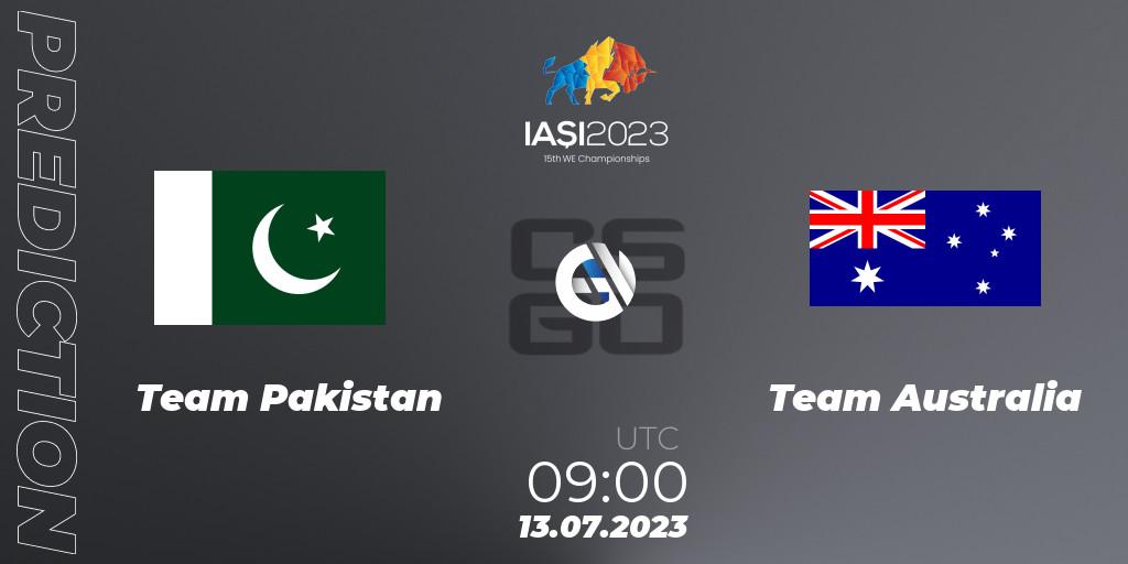 Prognose für das Spiel Team Pakistan VS Team Australia. 13.07.2023 at 09:00. Counter-Strike (CS2) - IESF Asian Championship 2023