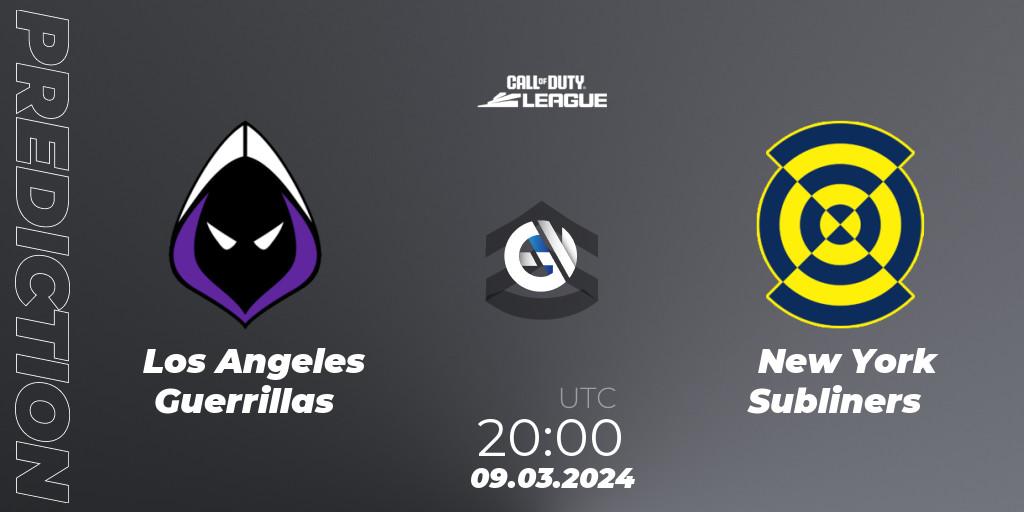 Prognose für das Spiel Los Angeles Guerrillas VS New York Subliners. 09.03.2024 at 20:00. Call of Duty - Call of Duty League 2024: Stage 2 Major Qualifiers