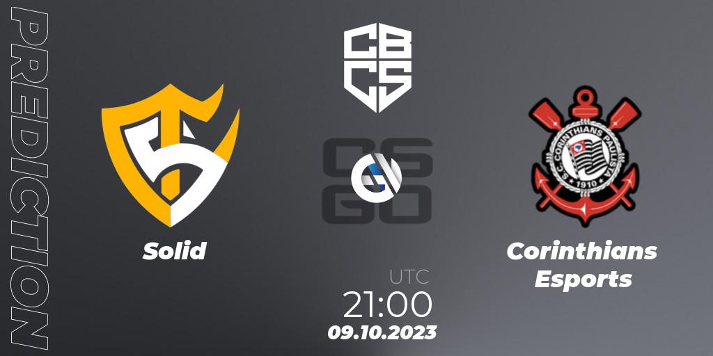 Prognose für das Spiel Solid VS Corinthians Esports. 09.10.2023 at 21:00. Counter-Strike (CS2) - CBCS 2023 Season 3: Open Qualifier #2