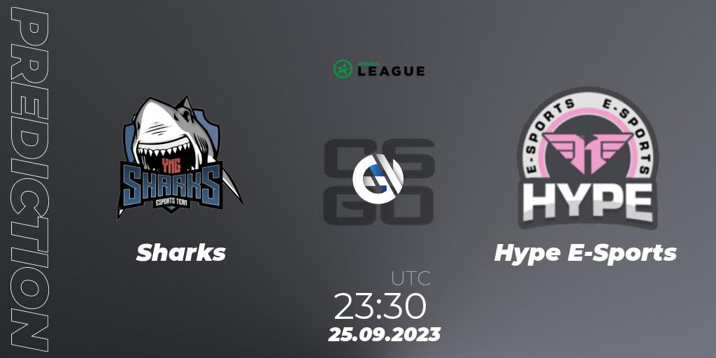 Prognose für das Spiel Sharks VS Hype E-Sports. 27.09.2023 at 16:00. Counter-Strike (CS2) - ESEA Season 46: Open Division - South America