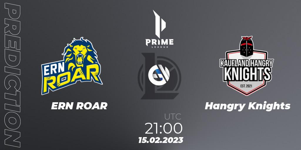 Prognose für das Spiel ERN ROAR VS Hangry Knights. 15.02.23. LoL - Prime League 2nd Division Spring 2023 - Group Stage