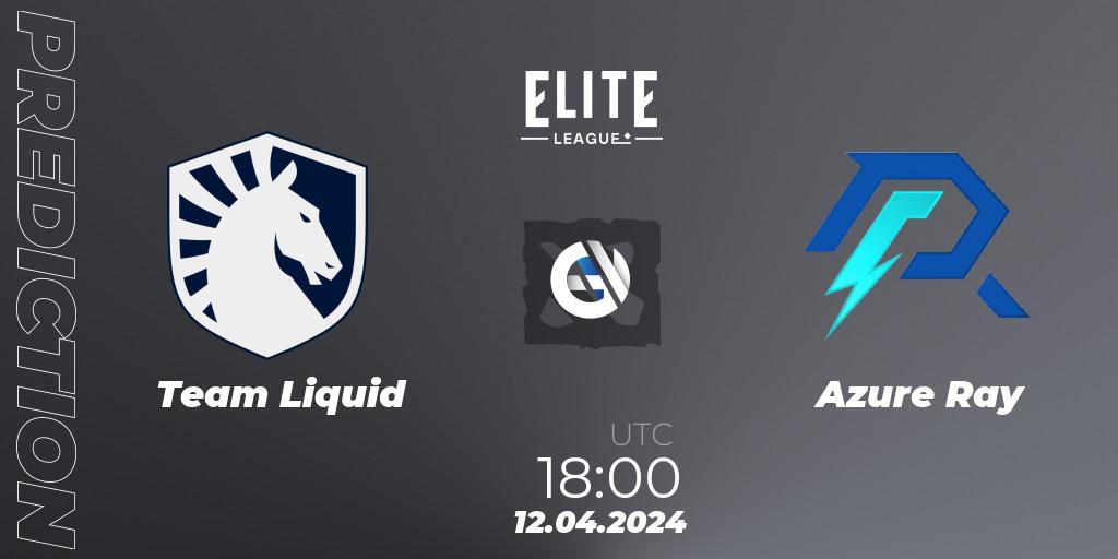 Prognose für das Spiel Team Liquid VS Azure Ray. 12.04.24. Dota 2 - Elite League