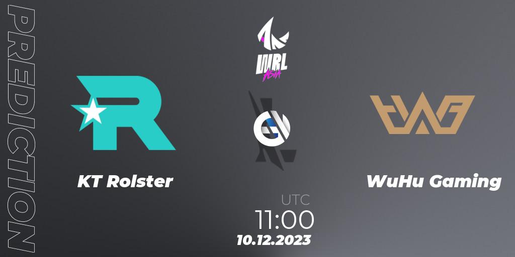 Prognose für das Spiel KT Rolster VS WuHu Gaming. 10.12.23. Wild Rift - WRL Asia 2023 - Season 2 - Regular Season