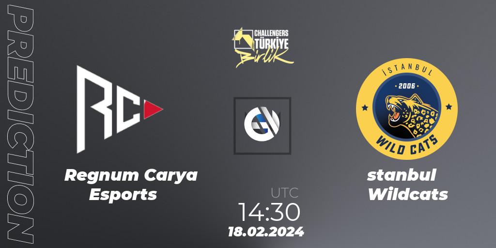 Prognose für das Spiel Regnum Carya Esports VS İstanbul Wildcats. 18.02.2024 at 14:40. VALORANT - VALORANT Challengers 2024 Turkey: Birlik Split 1