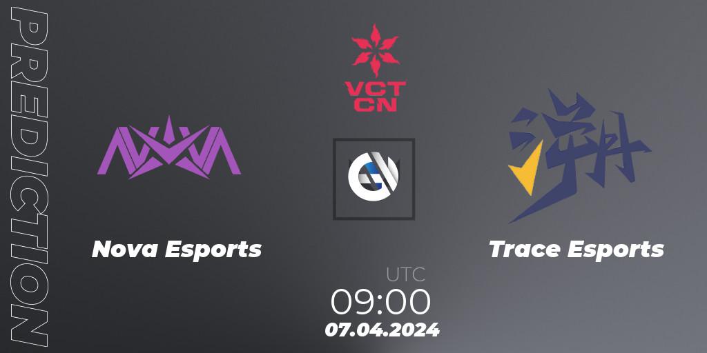 Prognose für das Spiel Nova Esports VS Trace Esports. 07.04.24. VALORANT - VALORANT Champions Tour China 2024: Stage 1 - Group Stage