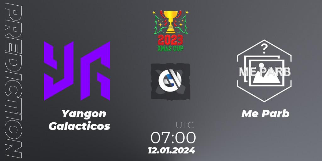 Prognose für das Spiel Yangon Galacticos VS Me Parb. 12.01.2024 at 07:04. Dota 2 - Xmas Cup 2023