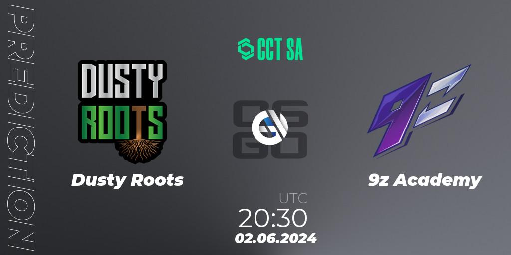 Prognose für das Spiel Dusty Roots VS 9z Academy. 02.06.2024 at 20:30. Counter-Strike (CS2) - CCT Season 2 South America Series 1