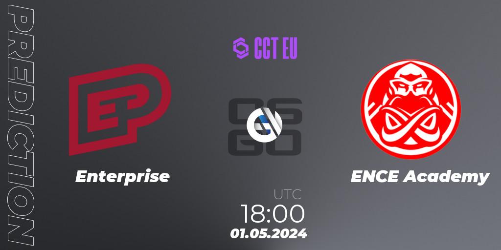 Prognose für das Spiel Enterprise VS ENCE Academy. 01.05.2024 at 18:00. Counter-Strike (CS2) - CCT Season 2 Europe Series 2 