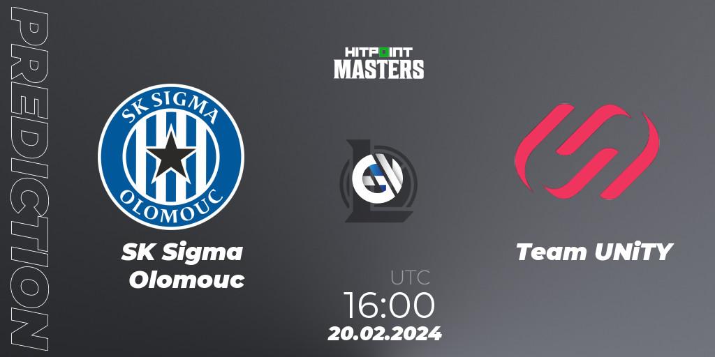 Prognose für das Spiel SK Sigma Olomouc VS Team UNiTY. 20.02.24. LoL - Hitpoint Masters Spring 2024