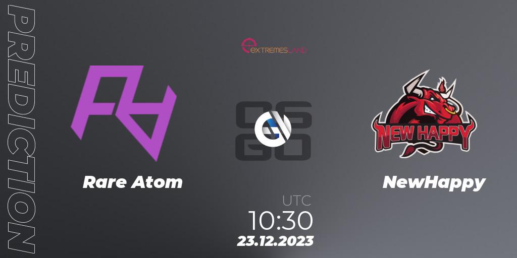Prognose für das Spiel Rare Atom VS NewHappy. 23.12.2023 at 10:30. Counter-Strike (CS2) - eXTREMESLAND 2023: Chinese Qualifier