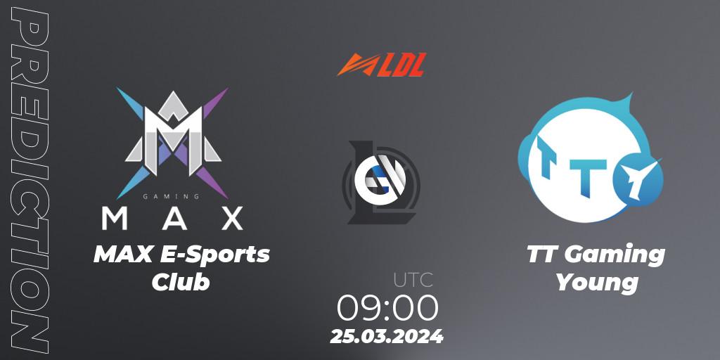 Prognose für das Spiel MAX E-Sports Club VS TT Gaming Young. 25.03.24. LoL - LDL 2024 - Stage 2