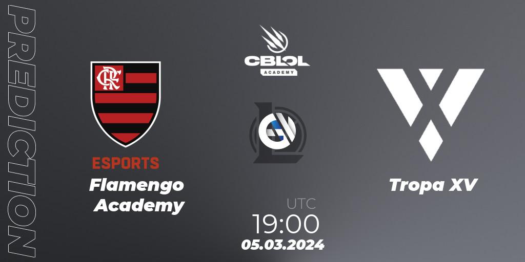 Prognose für das Spiel Flamengo Academy VS Tropa XV. 05.03.2024 at 19:00. LoL - CBLOL Academy Split 1 2024