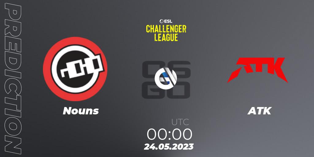 Prognose für das Spiel Nouns VS ATK. 24.05.23. CS2 (CS:GO) - ESL Challenger League Season 45: North America