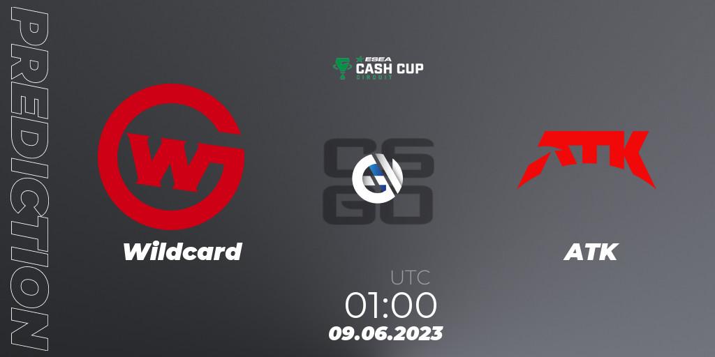 Prognose für das Spiel Wildcard VS ATK. 09.06.23. CS2 (CS:GO) - ESEA Cash Cup Circuit Season 1 Finals