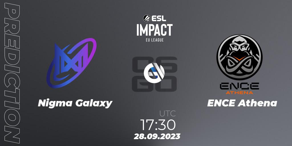 Prognose für das Spiel Nigma Galaxy VS ENCE Athena. 28.09.23. CS2 (CS:GO) - ESL Impact League Season 4: European Division