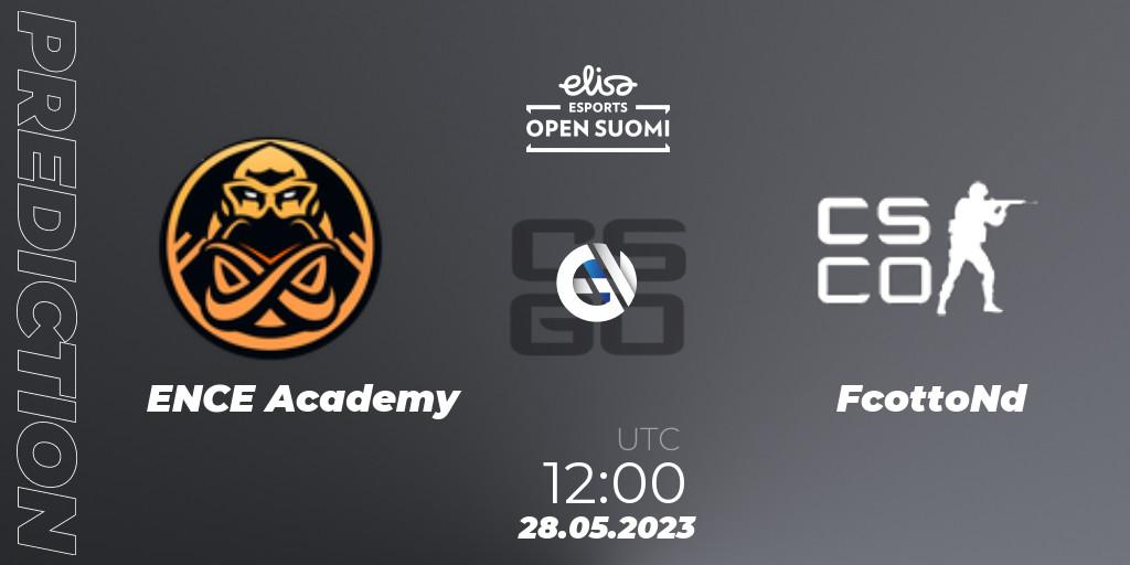 Prognose für das Spiel ENCE Academy VS FcottoNd. 28.05.2023 at 12:10. Counter-Strike (CS2) - Elisa Open Suomi Season 5