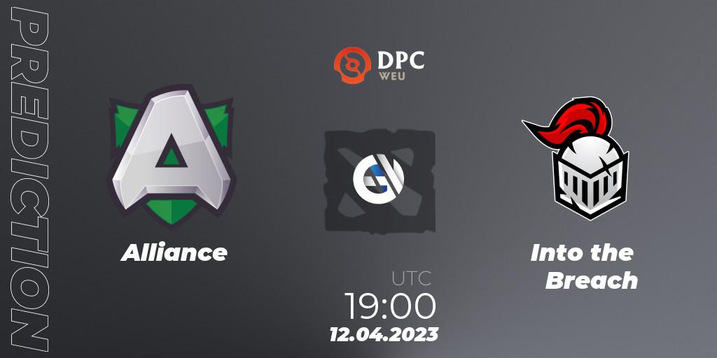 Prognose für das Spiel Alliance VS Into the Breach. 12.04.23. Dota 2 - DPC 2023 Tour 2: WEU Division II (Lower)
