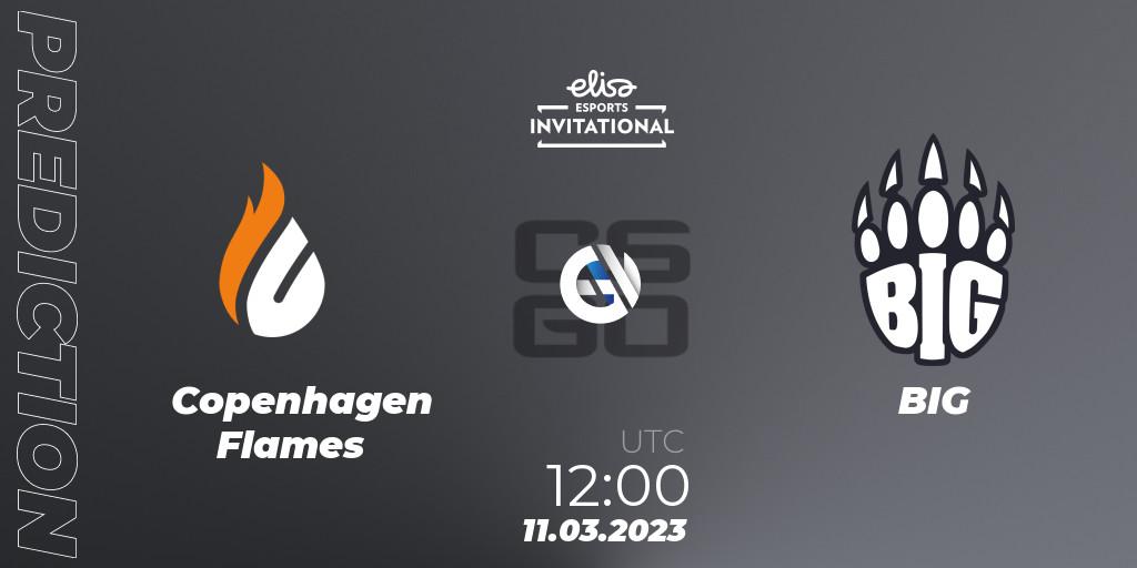 Prognose für das Spiel Copenhagen Flames VS BIG. 11.03.23. CS2 (CS:GO) - Elisa Invitational Winter 2023