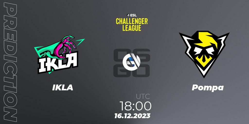 Prognose für das Spiel IKLA VS Pompa. 16.12.23. CS2 (CS:GO) - ESL Challenger League Season 46 Relegation: Europe
