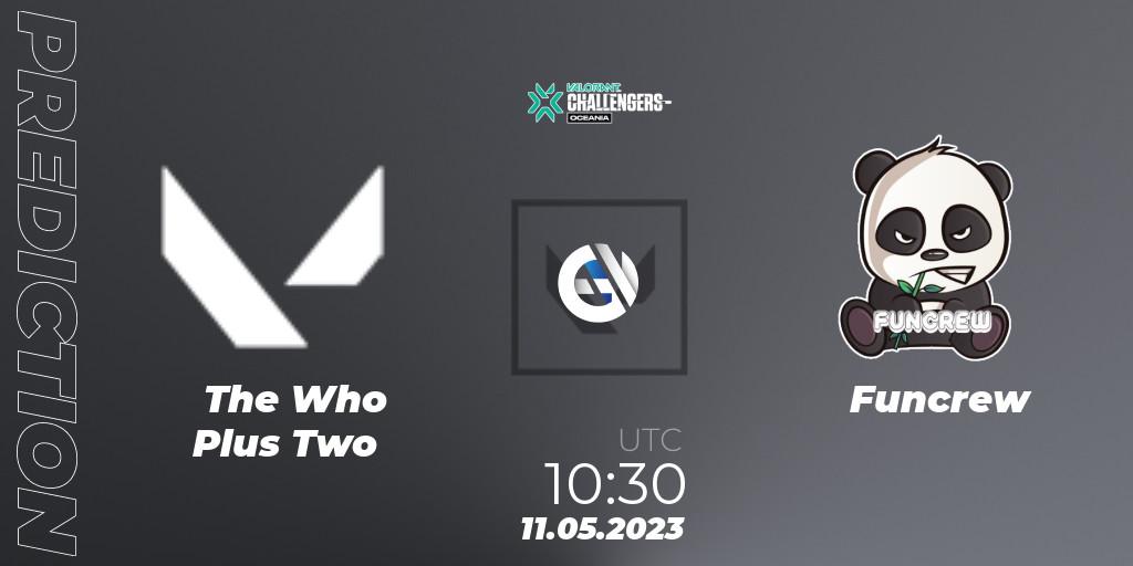 Prognose für das Spiel The Who Plus Two VS Funcrew. 11.05.23. VALORANT - VALORANT Challengers 2023: Oceania Split 2 - Group Stage