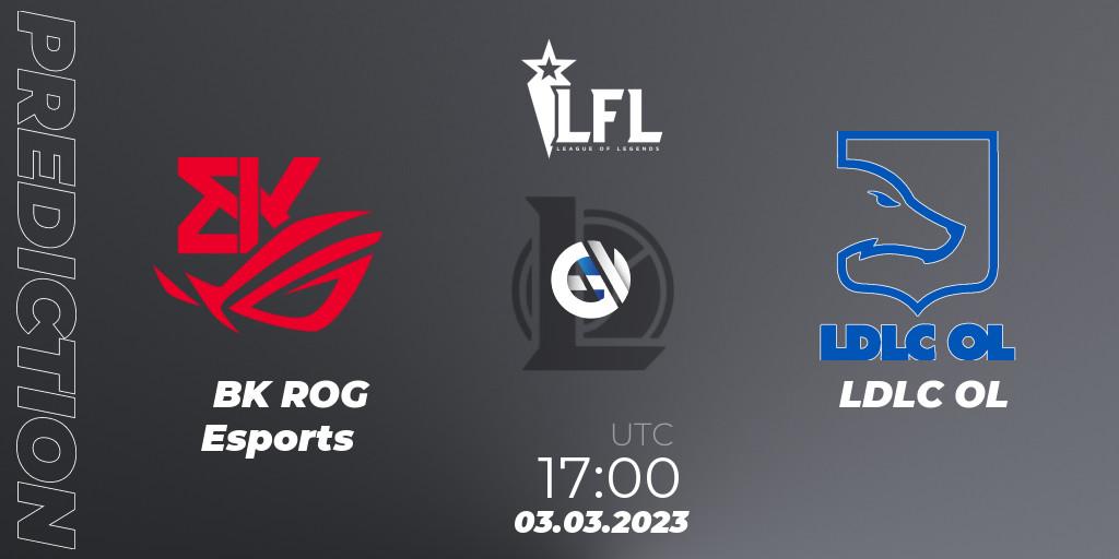 Prognose für das Spiel BK ROG Esports VS LDLC OL. 03.03.23. LoL - LFL Spring 2023 - Group Stage