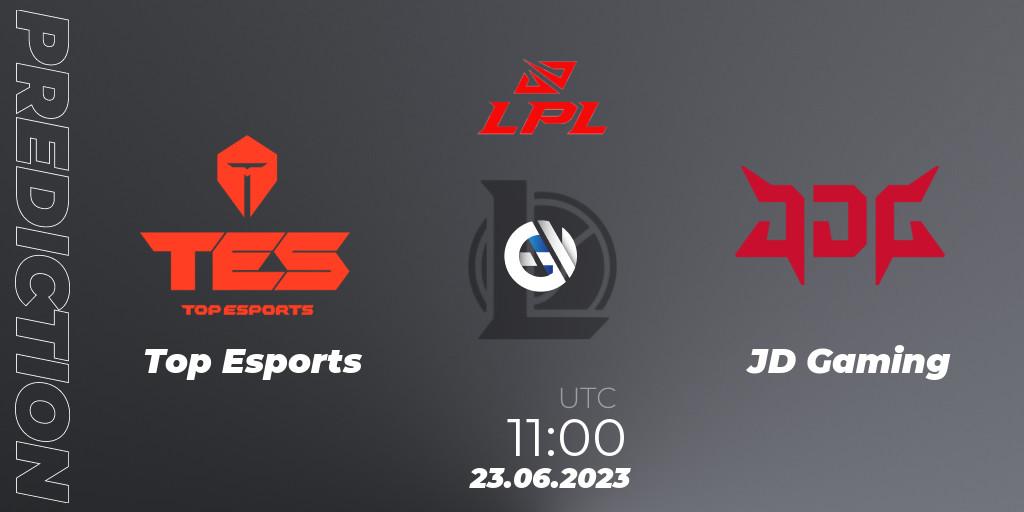 Prognose für das Spiel Top Esports VS JD Gaming. 23.06.23. LoL - LPL Summer 2023 Regular Season