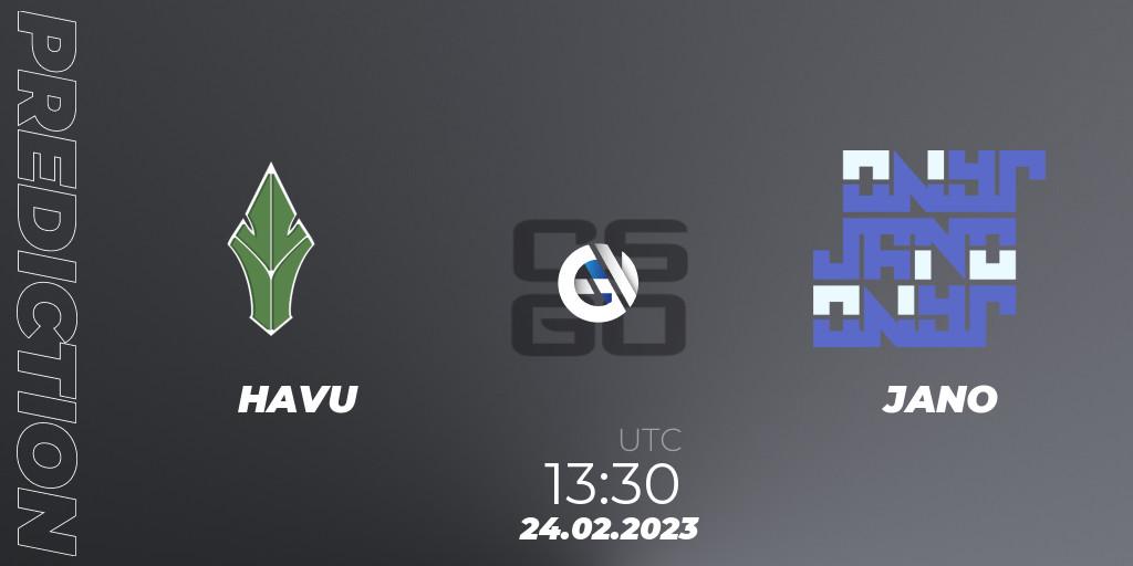 Prognose für das Spiel HAVU VS JANO. 24.02.2023 at 13:30. Counter-Strike (CS2) - Pelaajat.com Series Showoff: Spring 2023