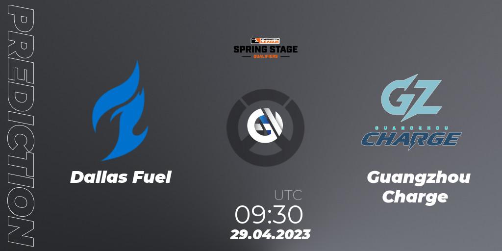 Prognose für das Spiel Dallas Fuel VS Guangzhou Charge. 29.04.23. Overwatch - OWL Stage Qualifiers Spring 2023 West
