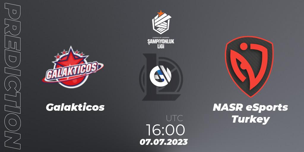 Prognose für das Spiel Galakticos VS NASR eSports Turkey. 07.07.2023 at 16:00. LoL - TCL Summer 2023 - Group Stage