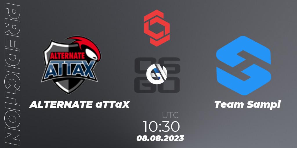 Prognose für das Spiel ALTERNATE aTTaX VS Team Sampi. 08.08.2023 at 10:30. Counter-Strike (CS2) - CCT Central Europe Series #7