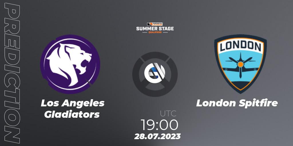 Prognose für das Spiel Los Angeles Gladiators VS London Spitfire. 28.07.23. Overwatch - Overwatch League 2023 - Summer Stage Qualifiers