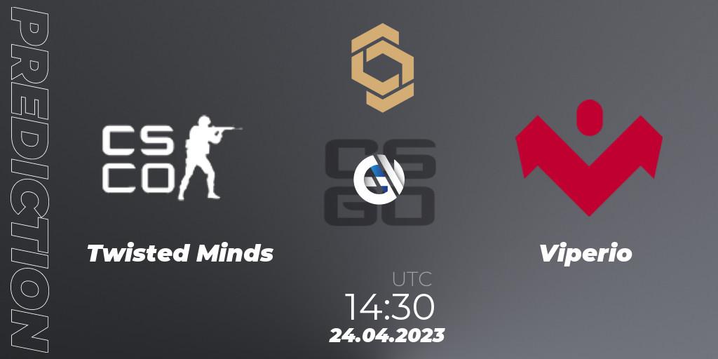 Prognose für das Spiel Twisted Minds VS Viperio. 24.04.23. CS2 (CS:GO) - CCT South Europe Series #4