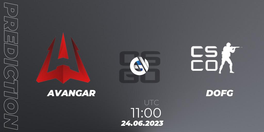 Prognose für das Spiel AVANGAR VS DOFG. 24.06.2023 at 08:30. Counter-Strike (CS2) - Alaman Fest 2023 Finals